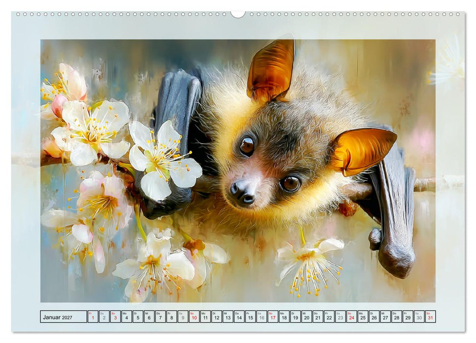 Flughunde. Anmut in stimmungsvollen Naturszenen (CALVENDO Wandkalender 2027)