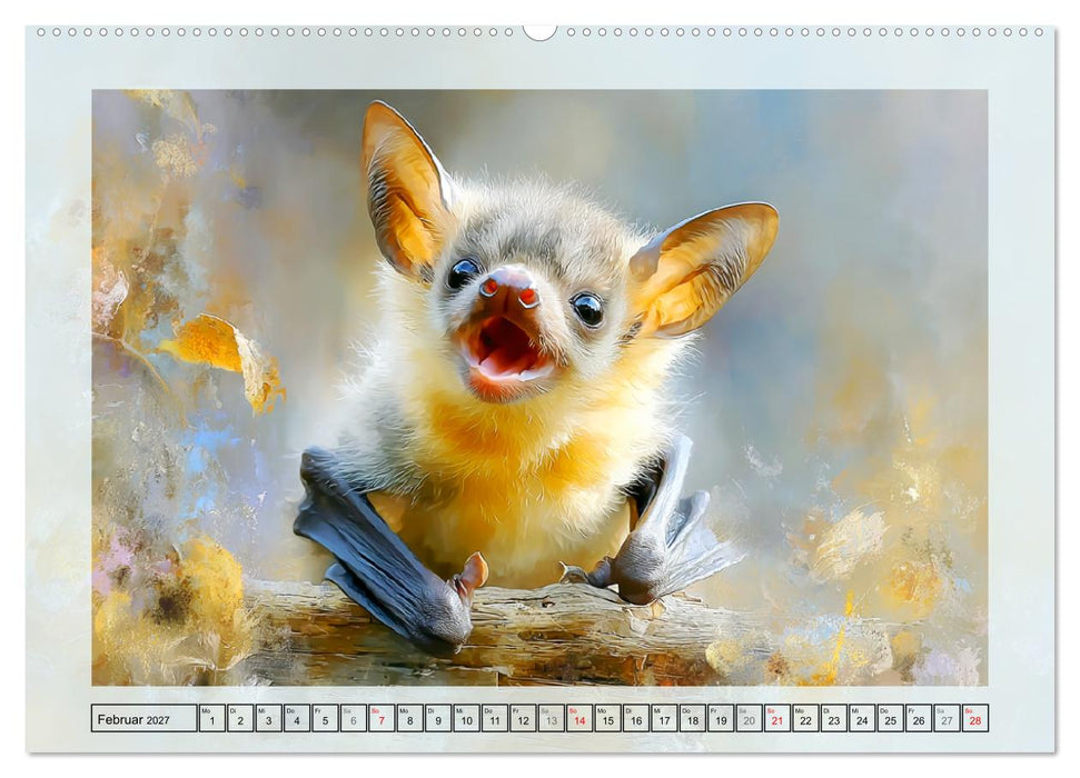 Flughunde. Anmut in stimmungsvollen Naturszenen (CALVENDO Wandkalender 2027)
