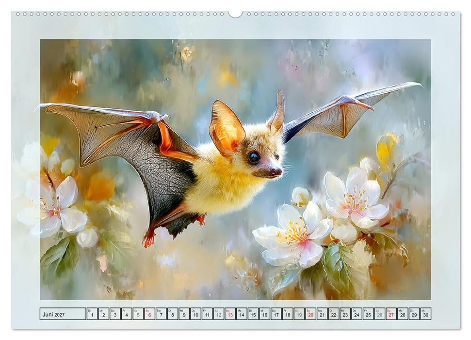 Flughunde. Anmut in stimmungsvollen Naturszenen (CALVENDO Wandkalender 2027)