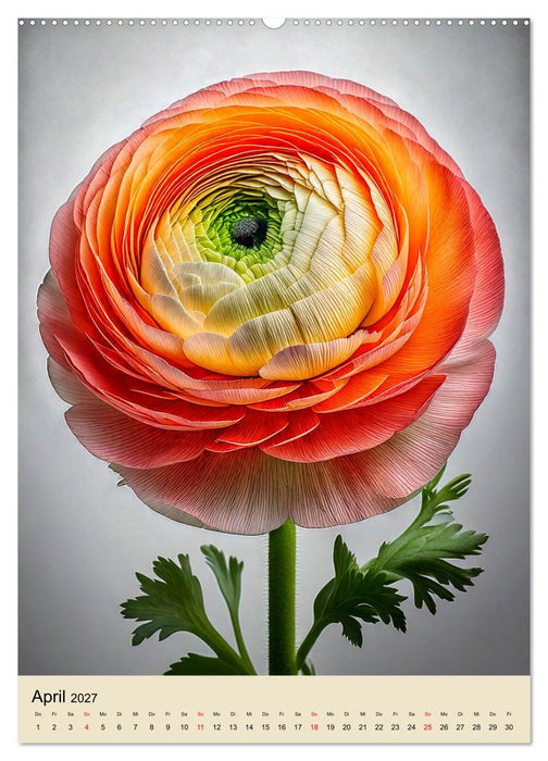 Solitär: Die Eleganz der Einzelblüte (CALVENDO Premium Wandkalender 2027)