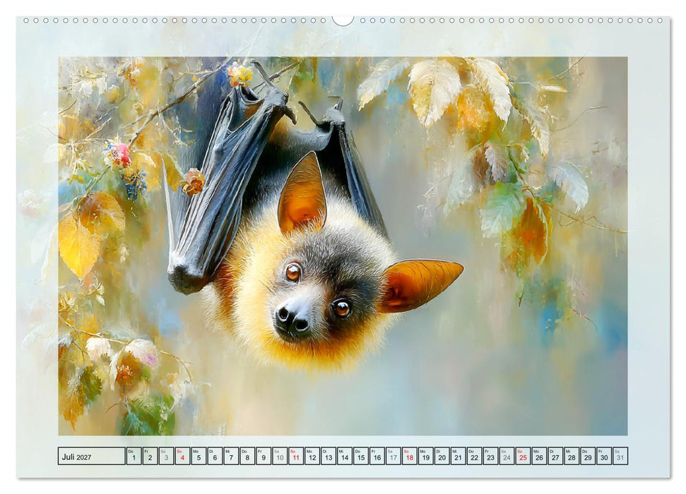 Flughunde. Anmut in stimmungsvollen Naturszenen (CALVENDO Premium Wandkalender 2027)