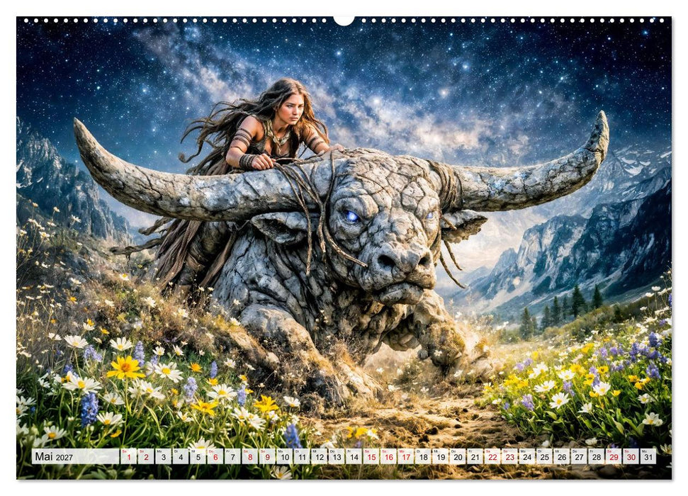 Sternzeichen - Die Mächte des Tierkreises (CALVENDO Wandkalender 2027)