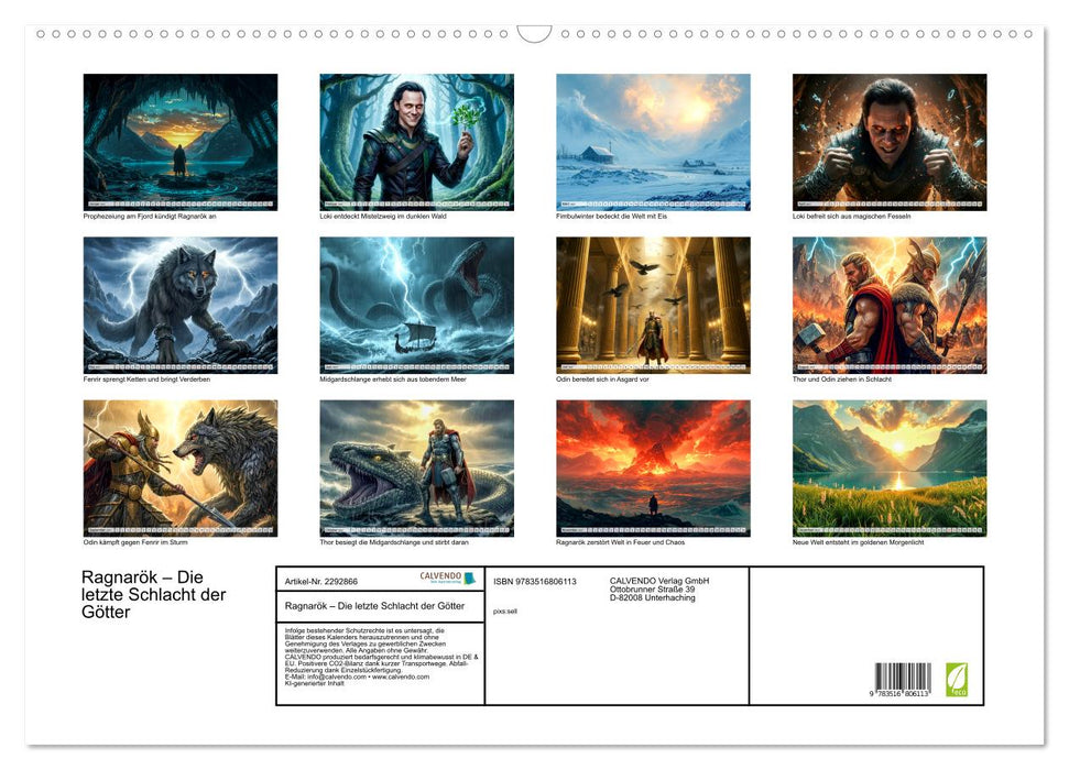 Ragnarök – Die letzte Schlacht der Götter (CALVENDO Wandkalender 2027)