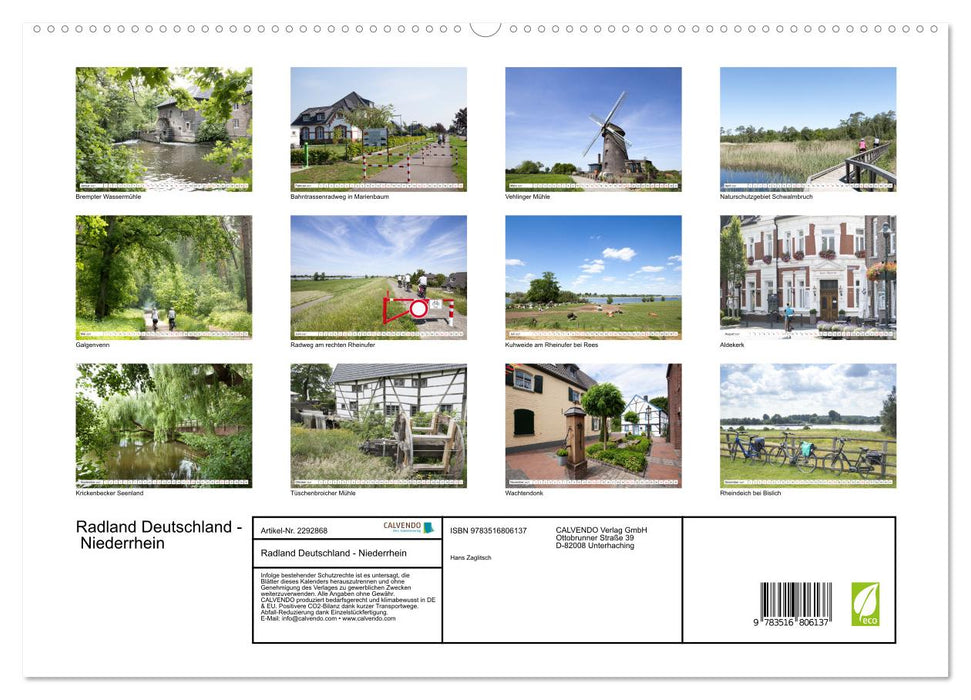 Radland Deutschland - Niederrhein (CALVENDO Premium Wandkalender 2027)