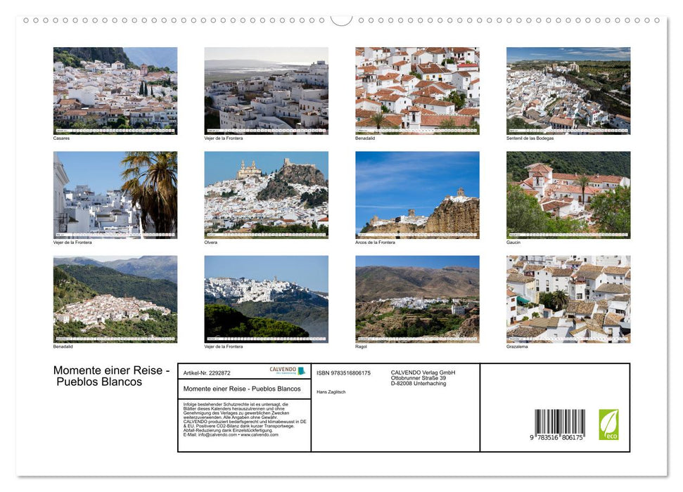 Momente einer Reise - Pueblos Blancos (CALVENDO Premium Wandkalender 2027)