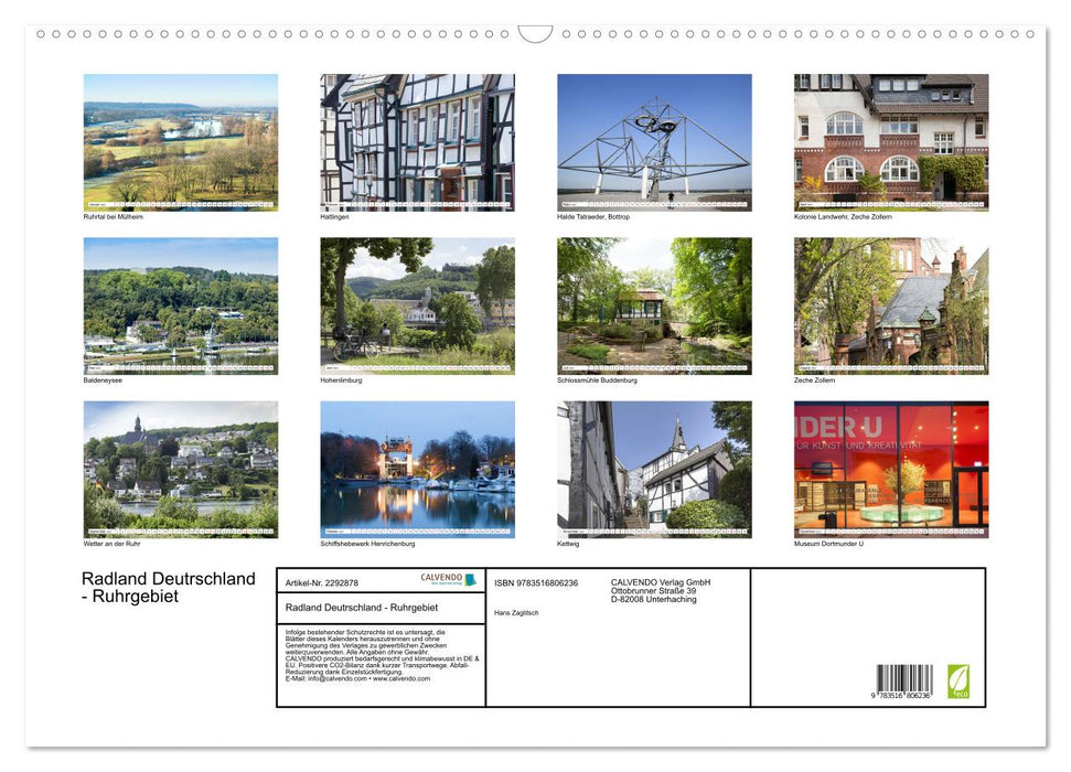 Radland Deutrschland - Ruhrgebiet (CALVENDO Wandkalender 2027)