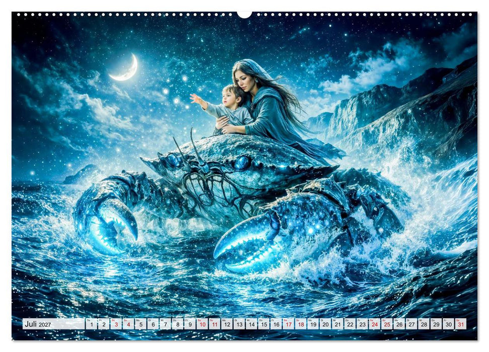 Sternzeichen - Die Mächte des Tierkreises (CALVENDO Premium Wandkalender 2027)