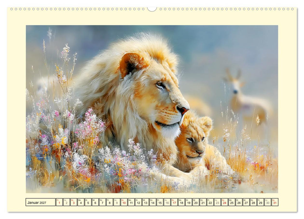 Löwenkinder. Afrikas kleine Könige (CALVENDO Wandkalender 2027)