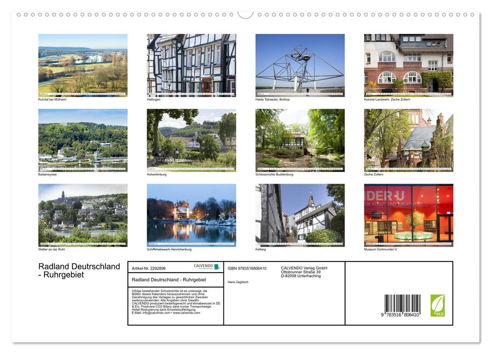Radland Deutrschland - Ruhrgebiet (CALVENDO Premium Wandkalender 2027)