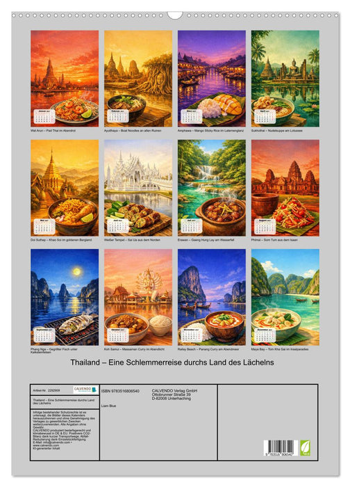 Thailand – Eine Schlemmerreise durchs Land des Lächelns (CALVENDO Wandkalender 2027)