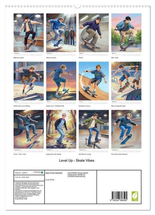 Level Up - Skate Vibes (CALVENDO Premium Wandkalender 2027)