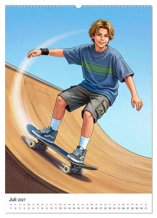 Level Up - Skate Vibes (CALVENDO Premium Wandkalender 2027)