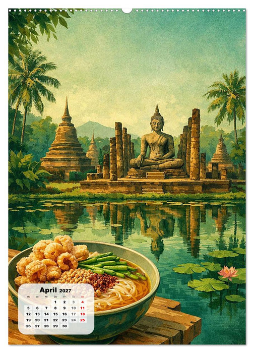 Thailand – Eine Schlemmerreise durchs Land des Lächelns (CALVENDO Premium Wandkalender 2027)