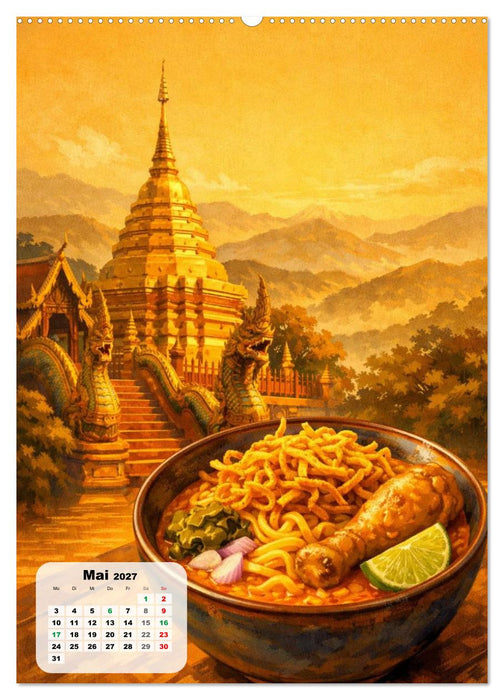 Thailand – Eine Schlemmerreise durchs Land des Lächelns (CALVENDO Premium Wandkalender 2027)