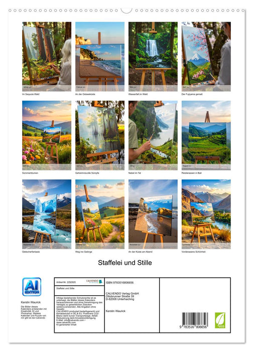 Staffelei und Stille (CALVENDO Premium Wandkalender 2027)