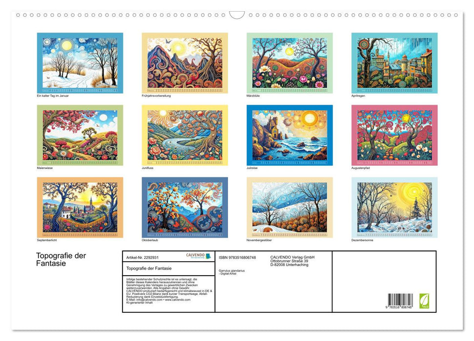 Topografie der Fantasie (CALVENDO Wandkalender 2027)