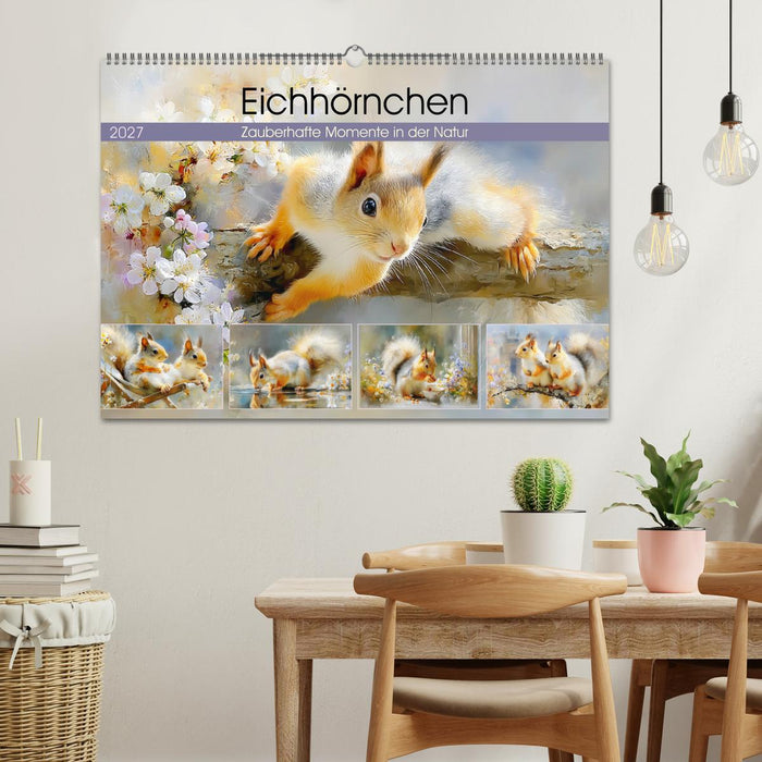 Eichhörnchen. Zauberhafte Momente in der Natur (CALVENDO Wandkalender 2027)