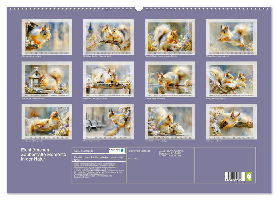 Eichhörnchen. Zauberhafte Momente in der Natur (CALVENDO Wandkalender 2027)