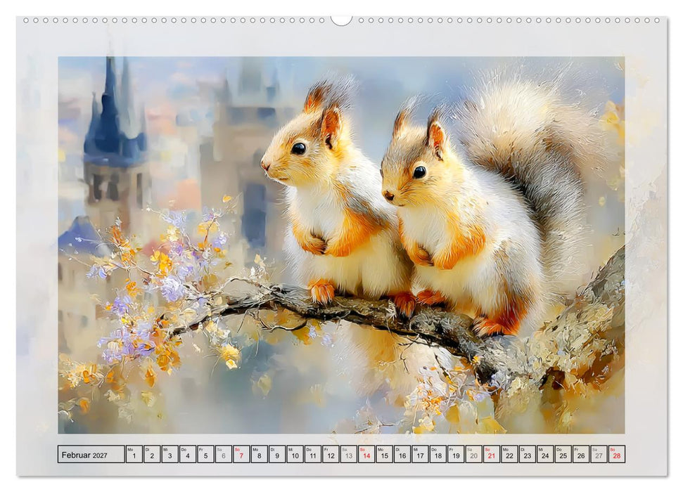 Eichhörnchen. Zauberhafte Momente in der Natur (CALVENDO Wandkalender 2027)
