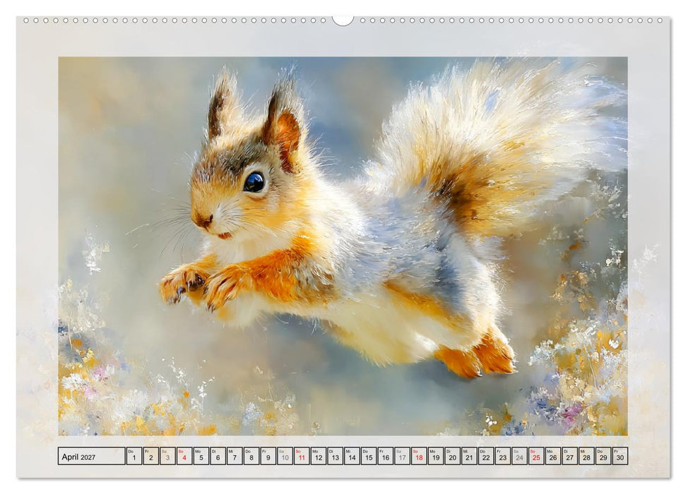 Eichhörnchen. Zauberhafte Momente in der Natur (CALVENDO Wandkalender 2027)