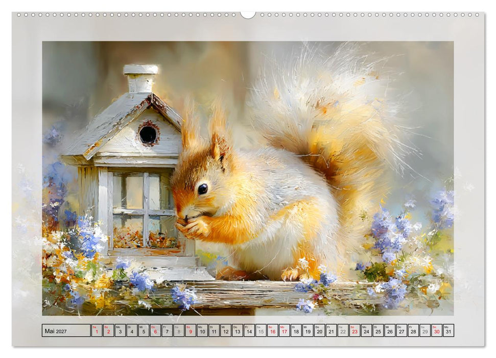 Eichhörnchen. Zauberhafte Momente in der Natur (CALVENDO Wandkalender 2027)