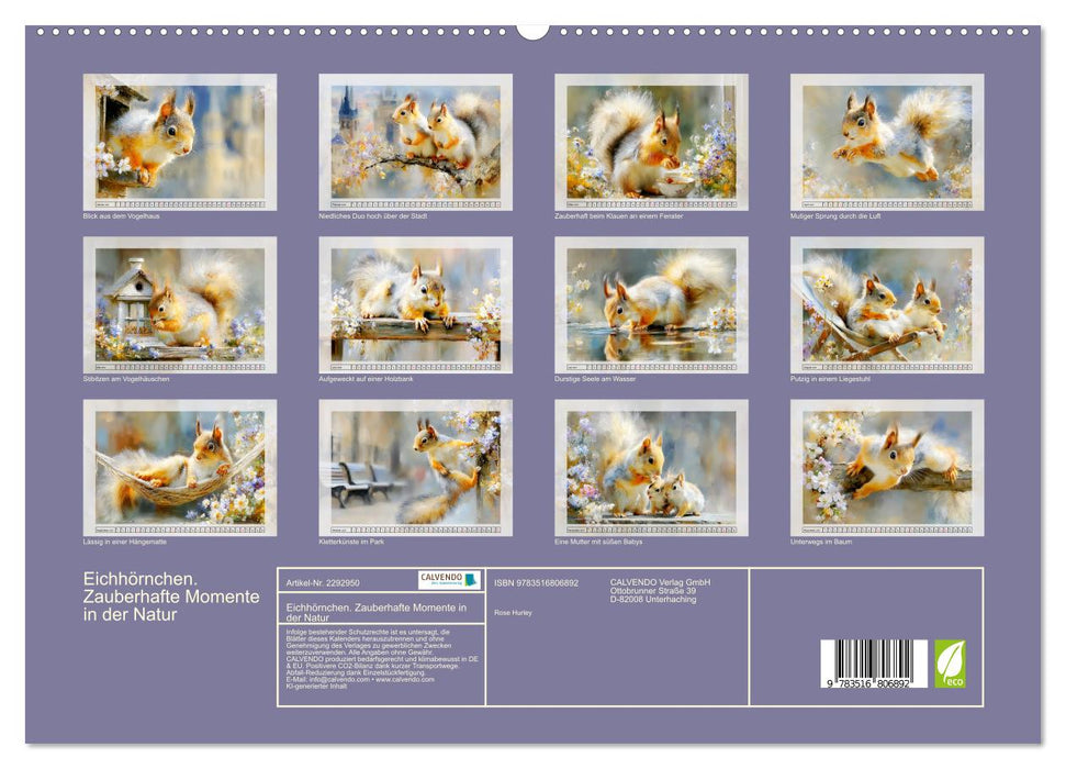 Eichhörnchen. Zauberhafte Momente in der Natur (CALVENDO Premium Wandkalender 2027)