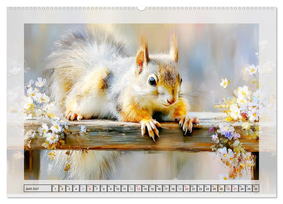 Eichhörnchen. Zauberhafte Momente in der Natur (CALVENDO Premium Wandkalender 2027)