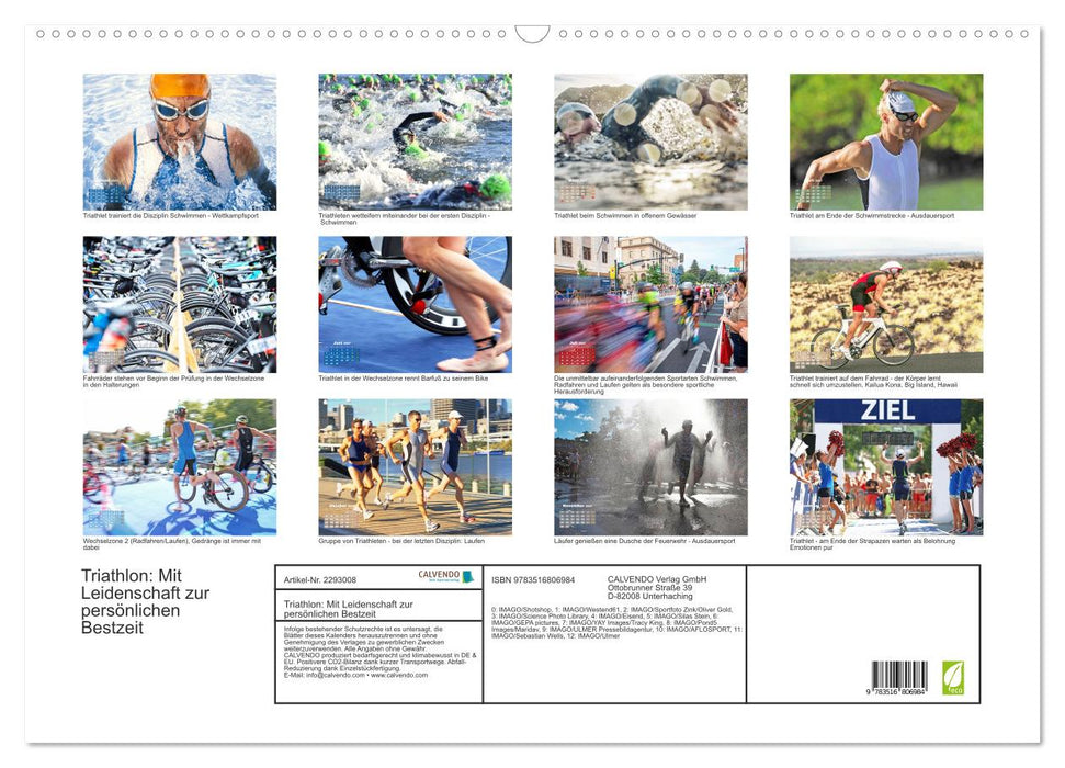 Triathlon: Mit Leidenschaft zur persönlichen Bestzeit (CALVENDO Wandkalender 2027)
