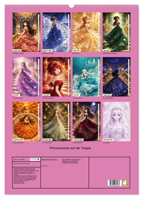 Prinzessinnen auf der Treppe (CALVENDO Wandkalender 2027)