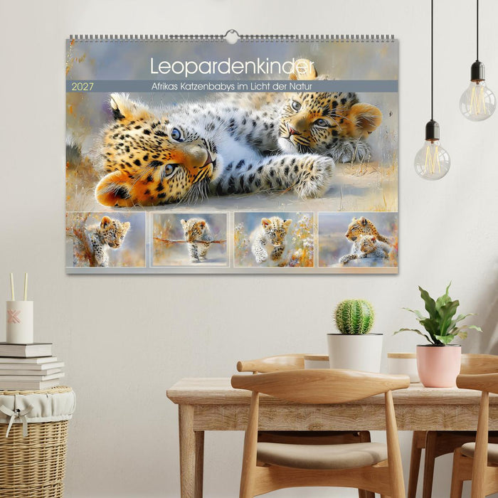 Leopardenkinder. Afrikas Katzenbabys im Licht der Natur (CALVENDO Wandkalender 2027)