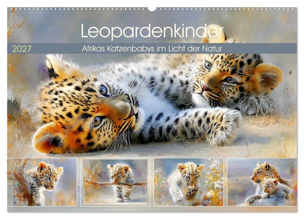 Leopardenkinder. Afrikas Katzenbabys im Licht der Natur (CALVENDO Wandkalender 2027)