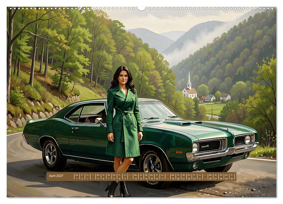 Lack und Leinwand – Muscle Cars (CALVENDO Wandkalender 2027)