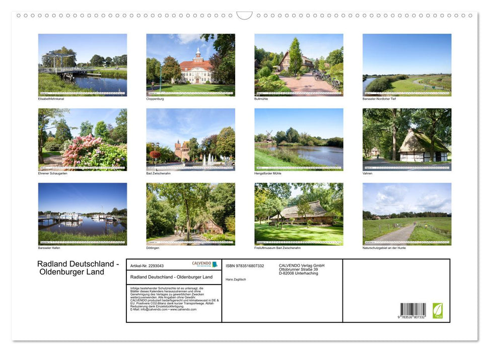 Radland Deutschland - Oldenburger Land (CALVENDO Wandkalender 2027)