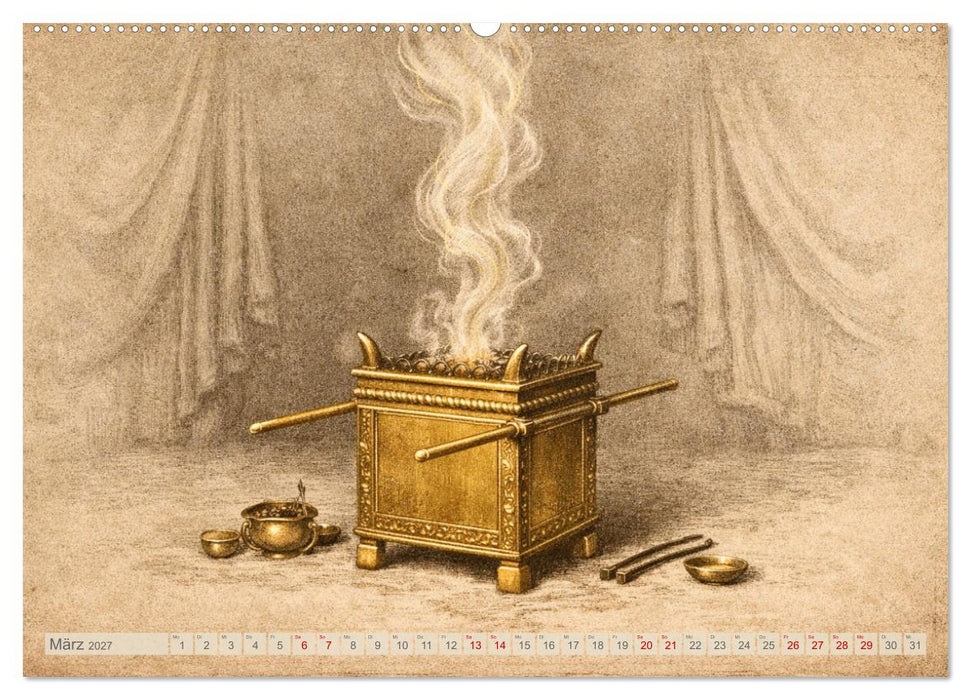 Die Geräte in der Stiftshütte - Bilder und hebräische Begriffe (CALVENDO Wandkalender 2027)