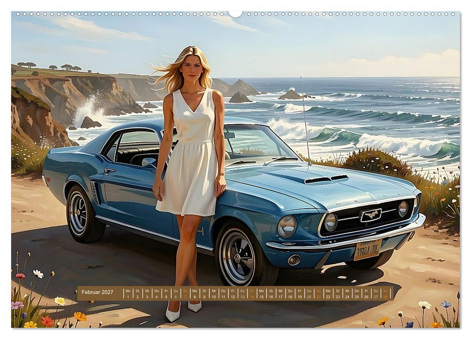Lack und Leinwand – Muscle Cars (CALVENDO Premium Wandkalender 2027)