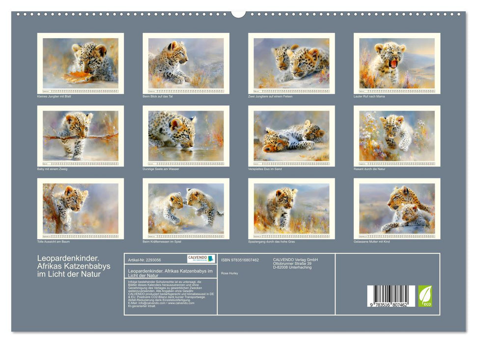 Leopardenkinder. Afrikas Katzenbabys im Licht der Natur (CALVENDO Premium Wandkalender 2027)