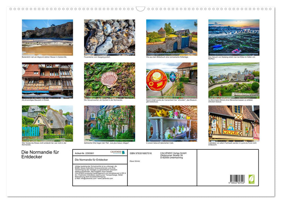 Die Normandie für Entdecker (CALVENDO Wandkalender 2027)