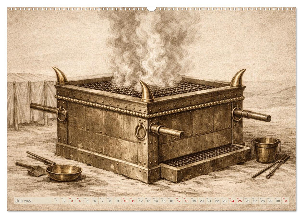 Die Geräte in der Stiftshütte - Bilder und hebräische Begriffe (CALVENDO Premium Wandkalender 2027)