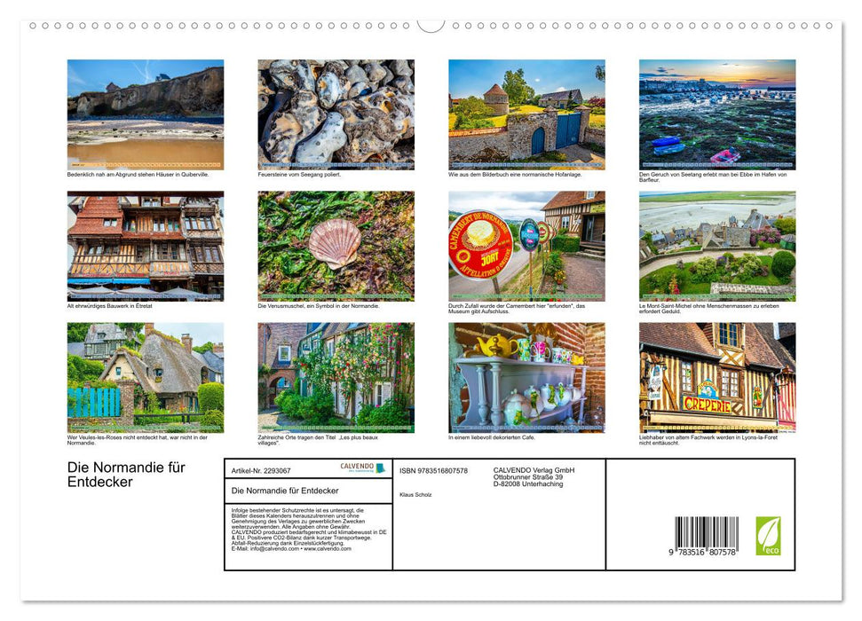 Die Normandie für Entdecker (CALVENDO Premium Wandkalender 2027)