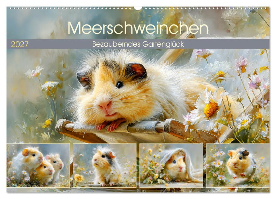 Meerschweinchen. Bezauberndes Gartenglück (CALVENDO Wandkalender 2027)