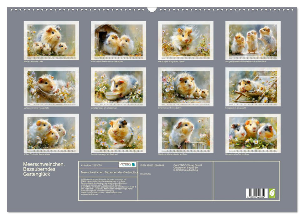 Meerschweinchen. Bezauberndes Gartenglück (CALVENDO Wandkalender 2027)