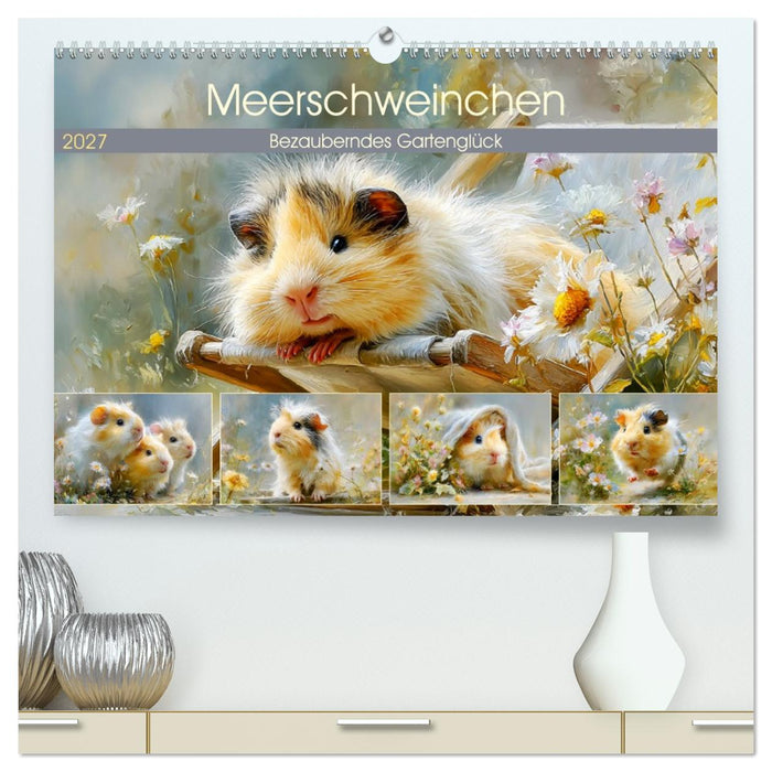 Meerschweinchen. Bezauberndes Gartenglück (CALVENDO Premium Wandkalender 2027)