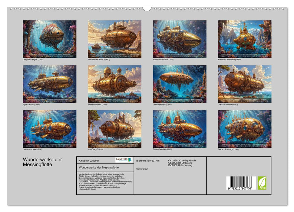 Wunderwerke der Messingflotte (CALVENDO Premium Wandkalender 2027)