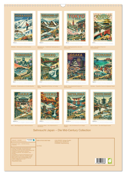 Sehnsucht Japan – Die Mid-Century Collection (CALVENDO Wandkalender 2027)