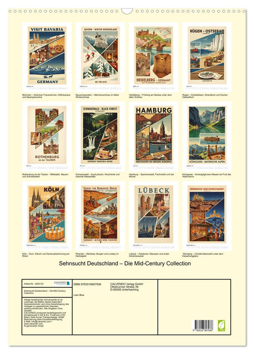 Sehnsucht Deutschland – Die Mid-Century Collection (CALVENDO Wandkalender 2027)