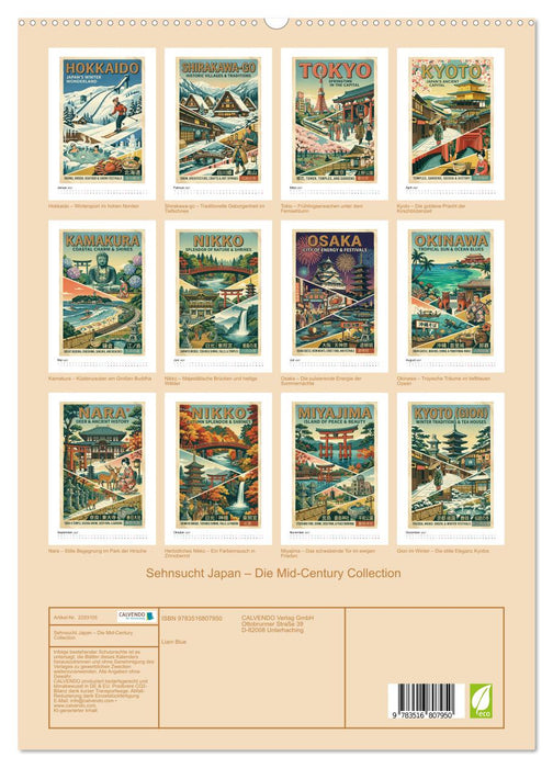 Sehnsucht Japan – Die Mid-Century Collection (CALVENDO Premium Wandkalender 2027)