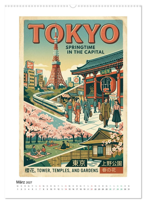 Sehnsucht Japan – Die Mid-Century Collection (CALVENDO Premium Wandkalender 2027)