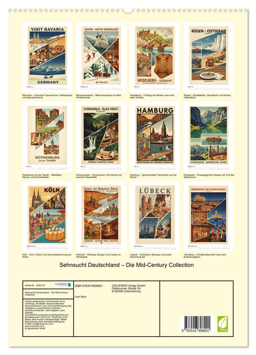 Sehnsucht Deutschland – Die Mid-Century Collection (CALVENDO Premium Wandkalender 2027)