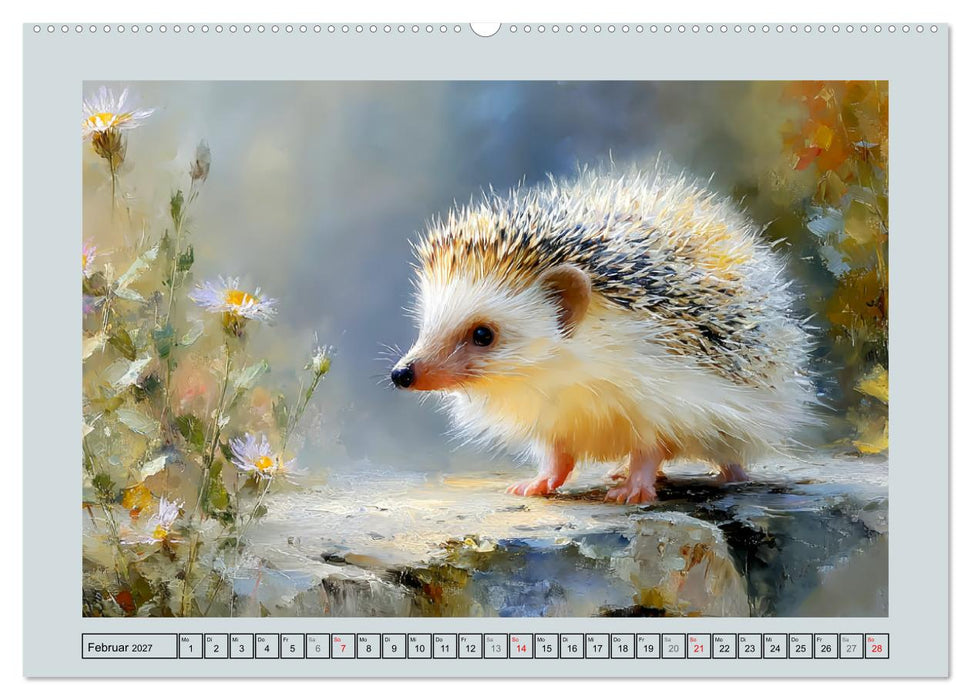 Igel. Kleine Glücksbringer im Garten (CALVENDO Wandkalender 2027)
