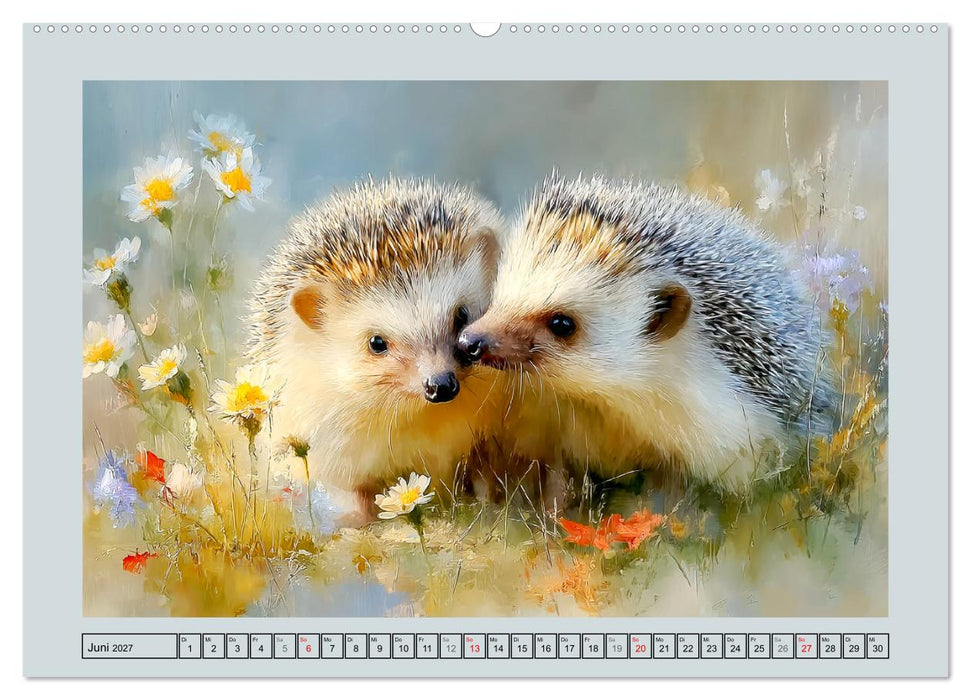 Igel. Kleine Glücksbringer im Garten (CALVENDO Wandkalender 2027)